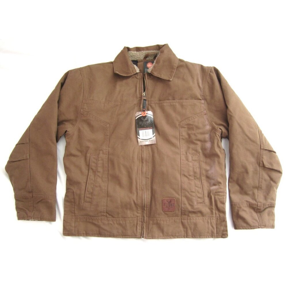 New W/ Tag Men Flight Outfitters Bush Pilot Full Zip Quilt Jacket Sz MD (MJ62)